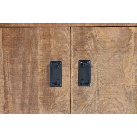 Aparador Madera Mango y Metal con 3 Puertas + 2 Cajones Estilo Industrial - Giner y Colomer (7)