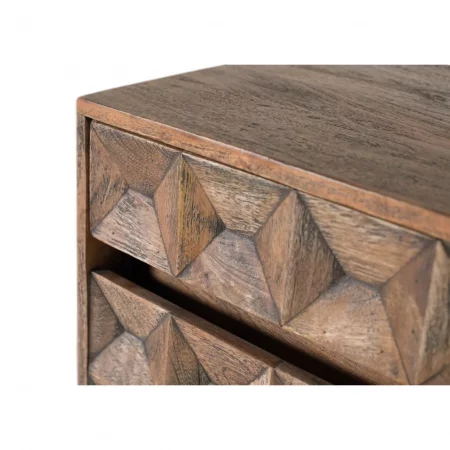 Aparador Madera Reciclada 4 Puertas + 4 Cajones Nogal 180x40x91 Cm - Giner y Colomer (6)