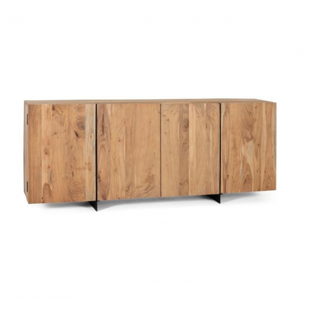 Aparador Madera de Acacia 4 Puerta con Patas de Metal - Giner y Colomer - 1