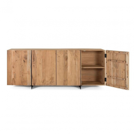 Aparador Madera de Acacia 4 Puerta con Patas de Metal - Giner y Colomer - 3