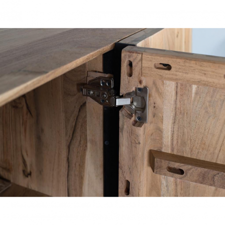 Aparador Madera de Acacia 4 Puerta con Patas de Metal - Giner y Colomer - 5