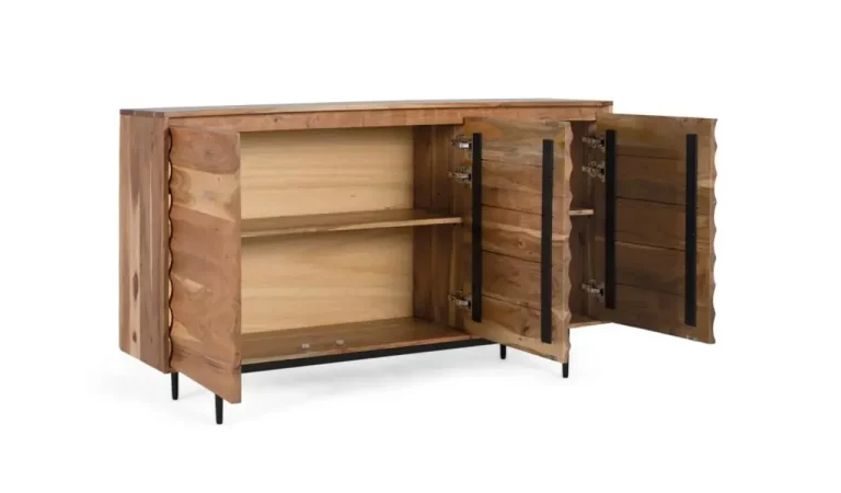 Aparador Madera de Acacia Maciza 145x36x86 cm - Giner y Colomer (2)