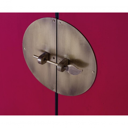 Aparador Madera de Mango 4 Puertas + 3 Cajones Rojo - Giner y Colomer - 6