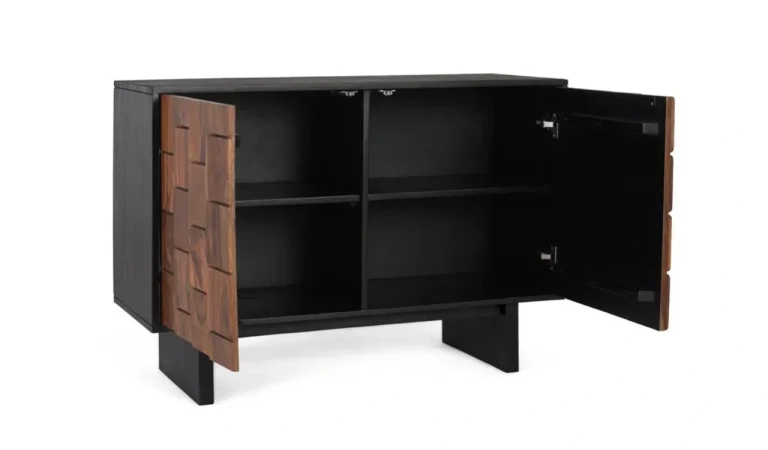 Aparador Madera de Mango Natural 108x40x75 Cm - Giner y Colomer (4)