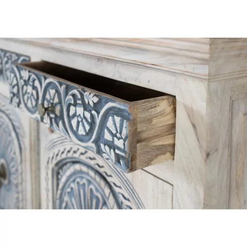 Aparador Madera de Mango Natural 116x41x90 Cm - Giner y Colomer (1)