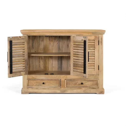 Aparador Madera de Mango Natural 120x40x90 Cm - Giner y Colomer (1)