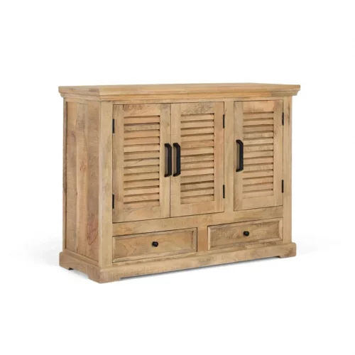Aparador Madera de Mango Natural 120x40x90 Cm - Giner y Colomer (6)