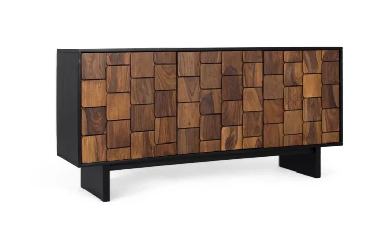 Aparador Madera de Mango Natural 160x40x75 Cm - Giner y Colomer (3)