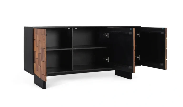 Aparador Madera de Mango Natural 160x40x75 Cm - Giner y Colomer (5)