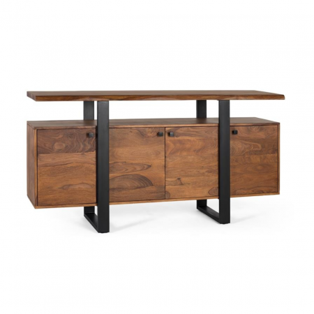 Aparador Madera de Palisandro Maciza y Metal 4 Puertas - Giner y Colomer1