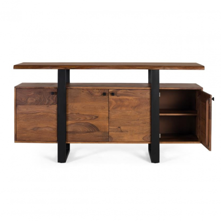 Aparador Madera de Palisandro Maciza y Metal 4 Puertas - Giner y Colomer3