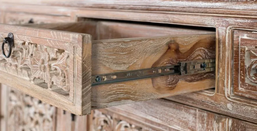 Aparador Madera de Teka 4P+4C 180x40x78 Cm - Giner y Colomer (6)