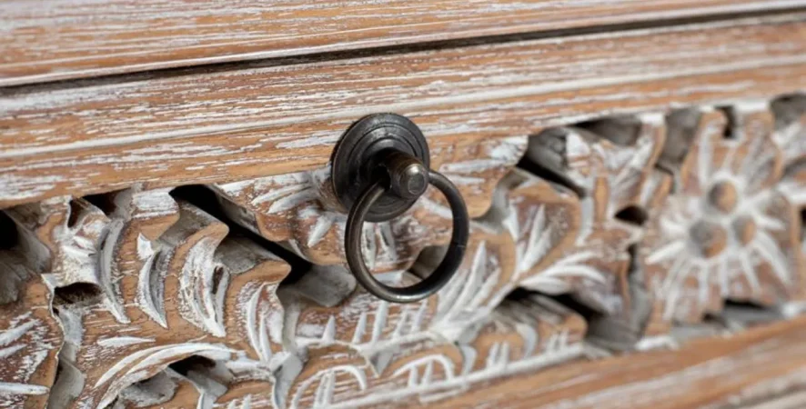 Aparador Madera de Teka 4P+4C 180x40x78 Cm - Giner y Colomer (7)