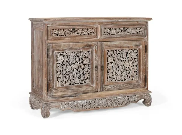 Aparador Madera de Teka Maciza 100x40x80 cm - Giner y Colomer (2)