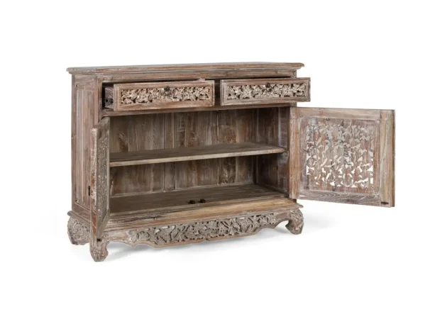 Aparador Madera de Teka Maciza 100x40x80 cm - Giner y Colomer (6)