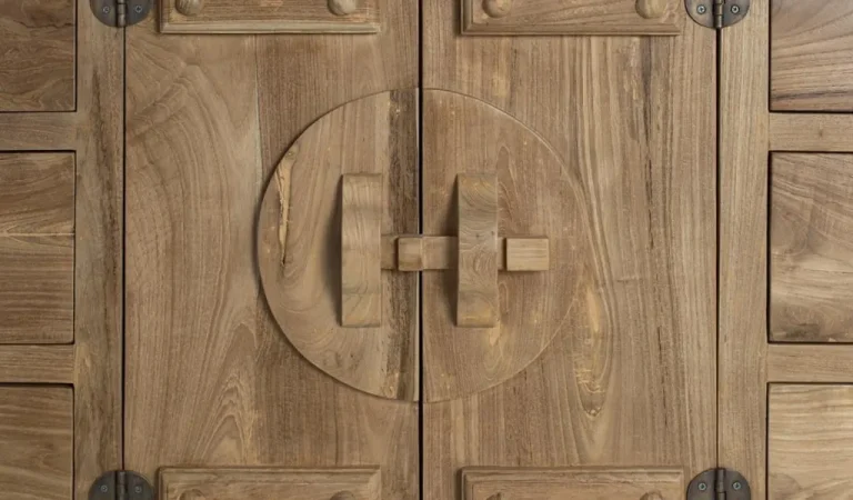 Aparador Madera de Teka Maciza 2P+6C 153x42x82 Cm - Giner y Colomer (7)