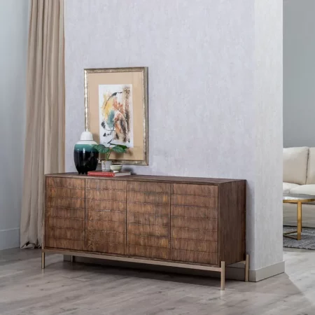 Aparador Marrón Madera Hierro 180x45x84 Cm - IXIA (6)