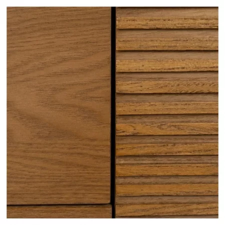 Aparador Metalico Negro de Madera Fresno 2 Puertas 3 Cajones - IXIA (10)