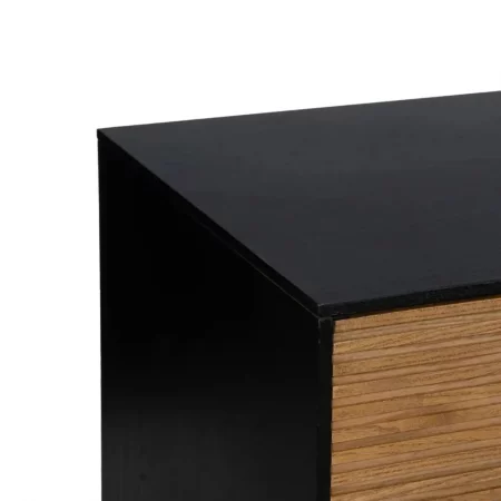 Aparador Metalico Negro de Madera Fresno 2 Puertas 3 Cajones - IXIA (5)