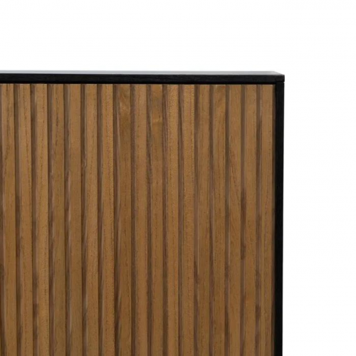 Aparador Metálico Negro y Madera de Fresno 4 puertas - IXIA (10)