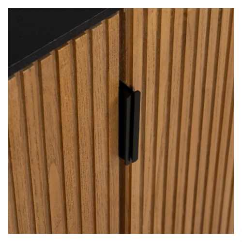 Aparador Metálico Negro y Madera de Fresno 4 puertas - IXIA (9)