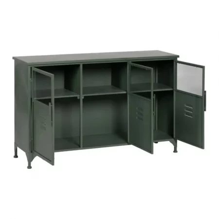 Aparador Metálico Verde Militar 3 Puertas con Cristal - IXIA (3)
