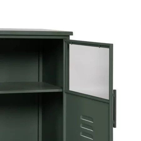 Aparador Metálico Verde Militar 3 Puertas con Cristal - IXIA (6)
