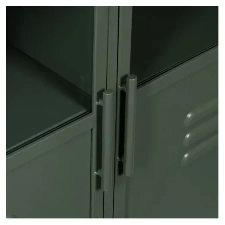 Aparador Metálico Verde Militar 3 Puertas con Cristal - IXIA (7)