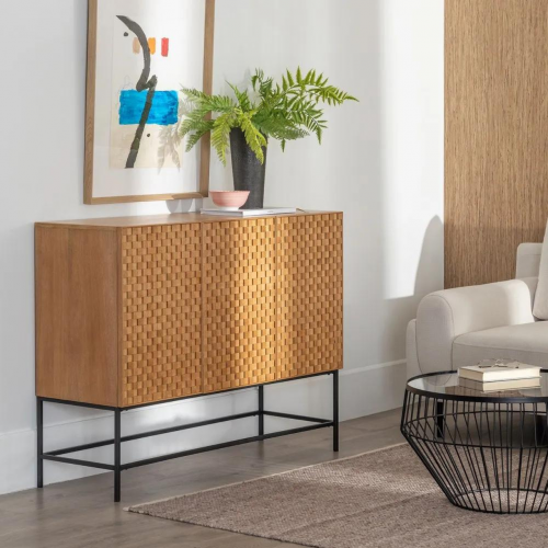 Aparador Metalico y Madera de Fresno 3 Puertas - IXIA (3)