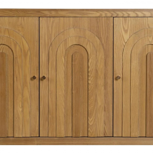 Aparador Natural de Madera de Abeto de 3 Puertas - IXIA (6)