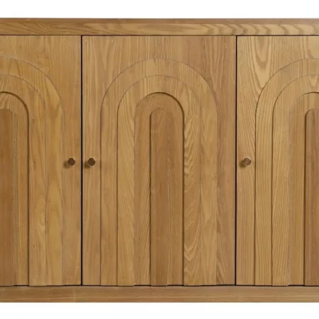 Aparador Natural de Madera de Abeto de 3 Puertas - IXIA (6)