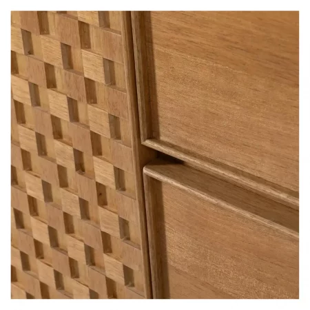 Aparador Natural de Madera de Fresno 2 Puertas 3 Cajones - IXIA (12)