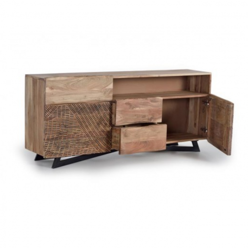 Aparador Tv en Madera de Acacia y Metal - Giner y Colomer - 3