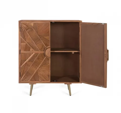 Aparador alto de madera maciza de mango – 110x90x45 cm-MOVIL (4)