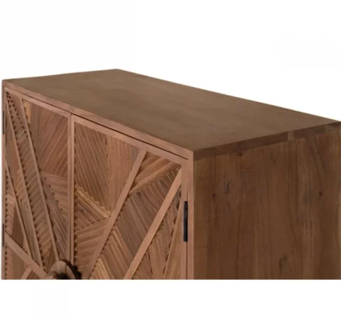 Aparador alto de madera maciza de mango – 110x90x45 cm-MOVIL (5)