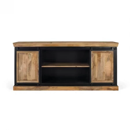 Aparador de Estilo Industrial de Madera de Mango con 6 Cajones y 2 Puertas Corredoras - Giner y Colomer (6)