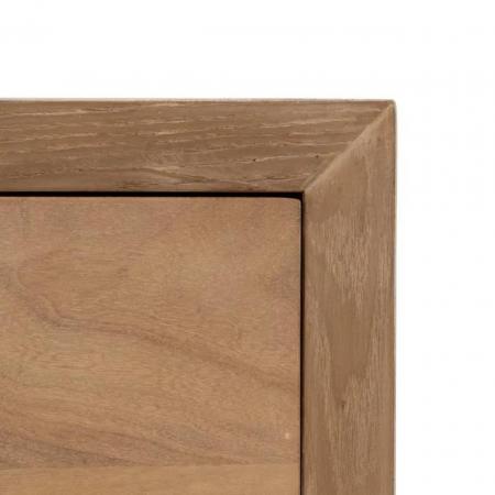 Aparador de Madera Paulonia y Metal Natural Blanco de 9 Cajones - IXIA (8)