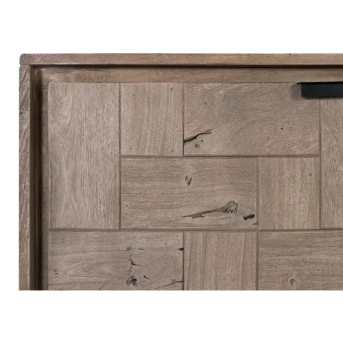 Aparador de Madera de Acacia Contemporanea 3 Cajones de Chapa de Piedra 2 Puertas - Giner y Colomer (5)