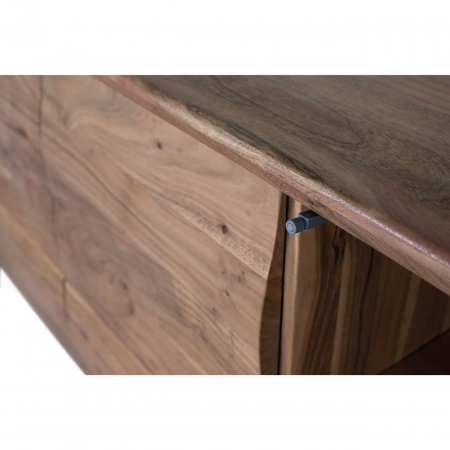 Aparador de Madera de Acacia Natural en Detalle Ondulado 3 Puertas - Giner y Colomer (4)