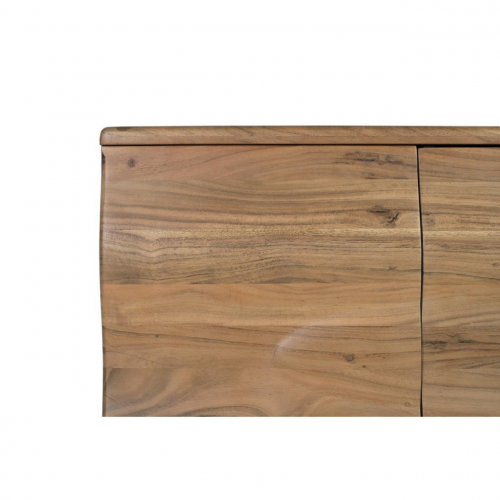 Aparador de Madera de Acacia Natural en Detalle Ondulado 4 Puertas - Giner y Colomer (7)