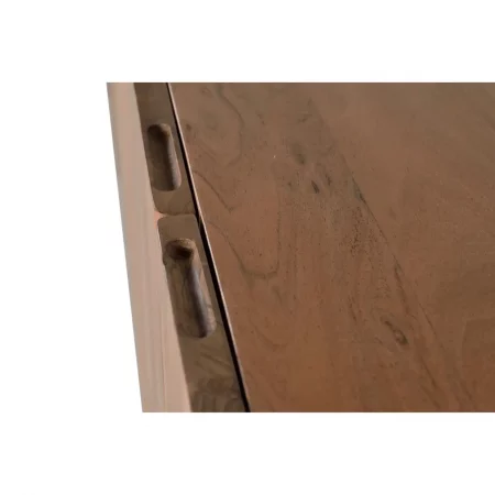 Aparador de Madera de Acacia Natural y Patas de Metal con Estantes Inferiores - Giner y Colomer (6)