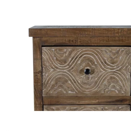 Aparador de Madera de Mango 3 Cajones + 2 Puertas Cristal con Detalles Metálicos - Giner y Colomer (3)