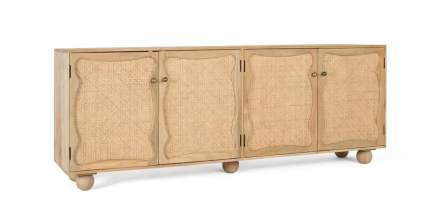 Aparador de Madera de Mango Natural 160x40x51 Cm - Giner y Colomer (3)