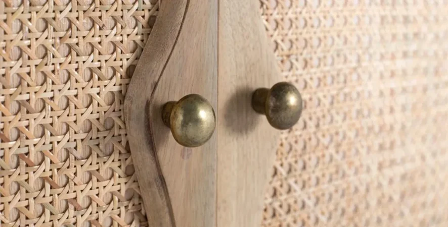 Aparador de Madera de Mango Natural 160x40x51 Cm - Giner y Colomer (6)