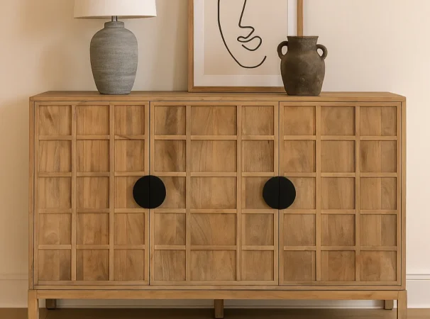 Aparador de Madera de Mango Natural 175x40x91 Cm - Giner y Colomer (2)