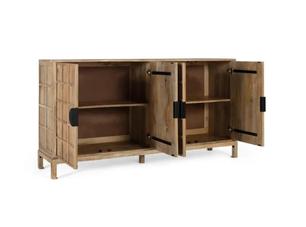 Aparador de Madera de Mango Natural 175x40x91 Cm - Giner y Colomer (5)