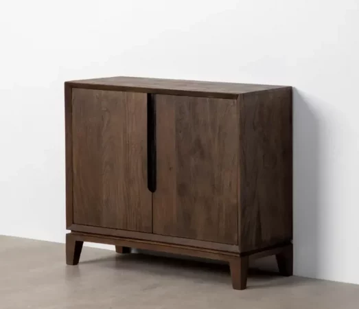 Aparador de Madera de Mango con 2 Puertas 47x63,5 cm y Patas de 12 cm – Diseño Moderno y Elegante - MOVIL (8)