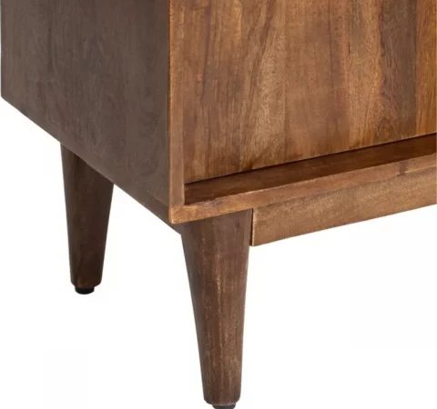 Aparador de Madera de Mango con Puertas 43x61,5cm y Patas Altas 16cm – Diseño Retro Elegante - MOVIL (4)