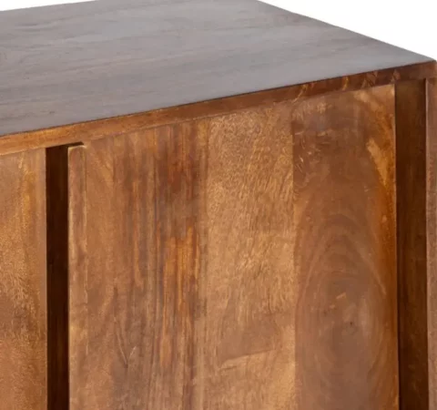Aparador de Madera de Mango con Puertas 43x61,5cm y Patas Altas 16cm – Diseño Retro Elegante - MOVIL (5)