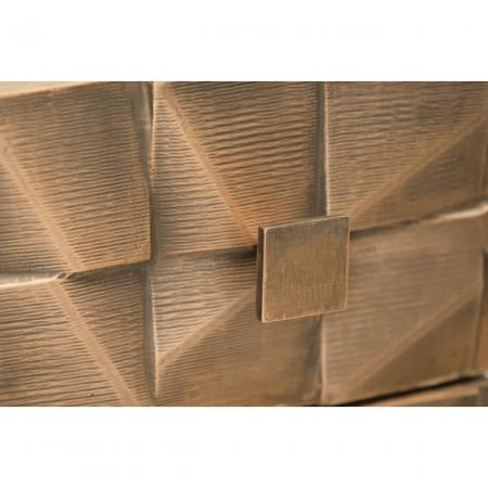 Aparador de Madera de Mango de 2 Puertas 1 Cajón Revestido de Lamina de Cobre - Giner y Colomer (4)